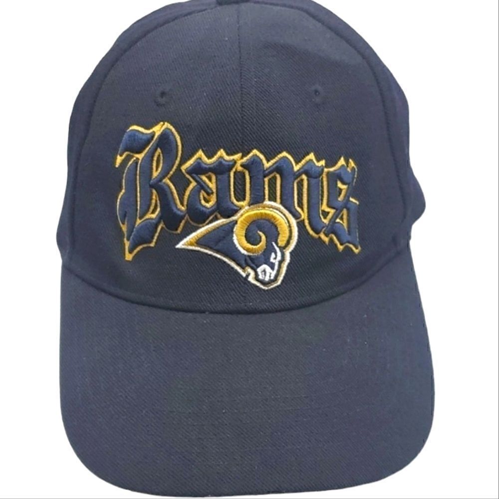 NFL St. Louis Rams Gold and Black Adjustable Cap Vintage Unisex